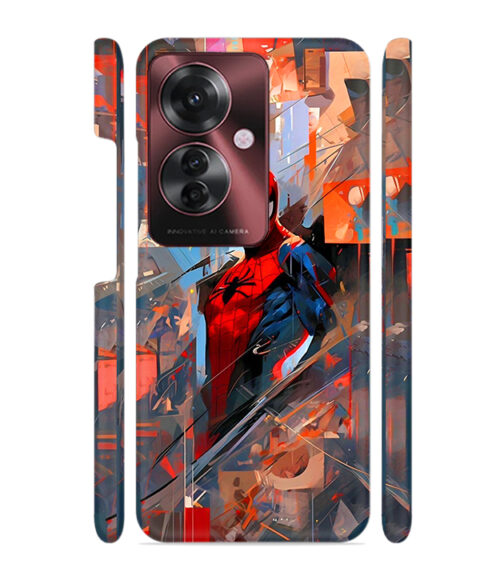 Spiderman graphics with mirror effect Oppo F25 Pro 5G Mobile Cover