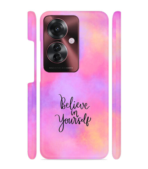 Colorfull background with text (Believe in youself) Oppo F25 Pro 5G Mobile Cover