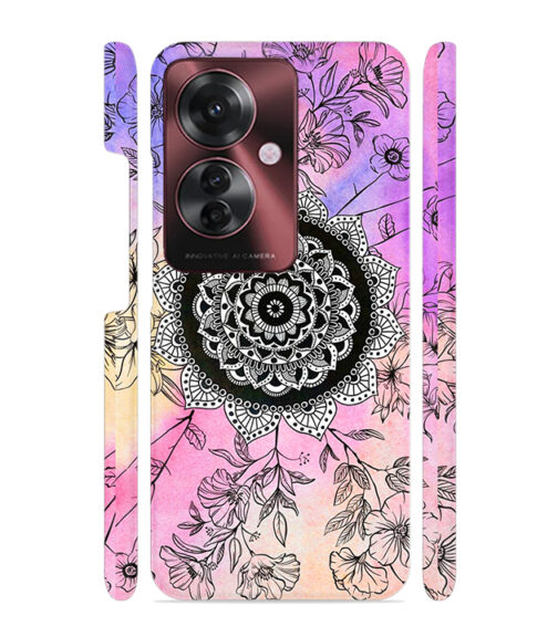 Rangoli pattern with beautiful colors Oppo F25 Pro 5G Mobile Cover