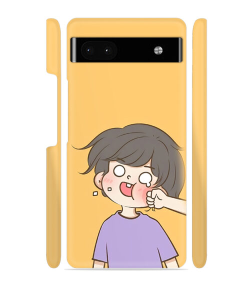 Yellow human graphics Google Pixel 6A Prime Mobile Cover