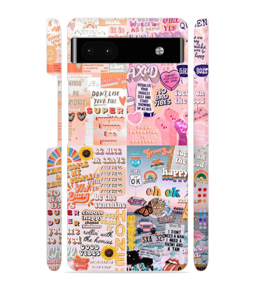 Vintage style multiple graphics Google Pixel 6A Prime Mobile Cover