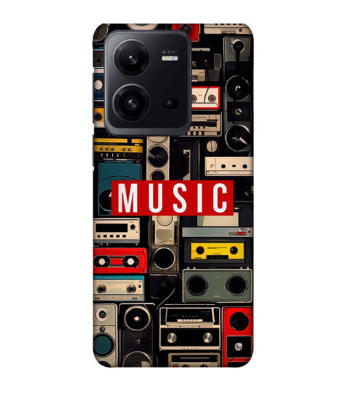 FM radio, speaker with vintage theme Vivo V25 Mobile Cover