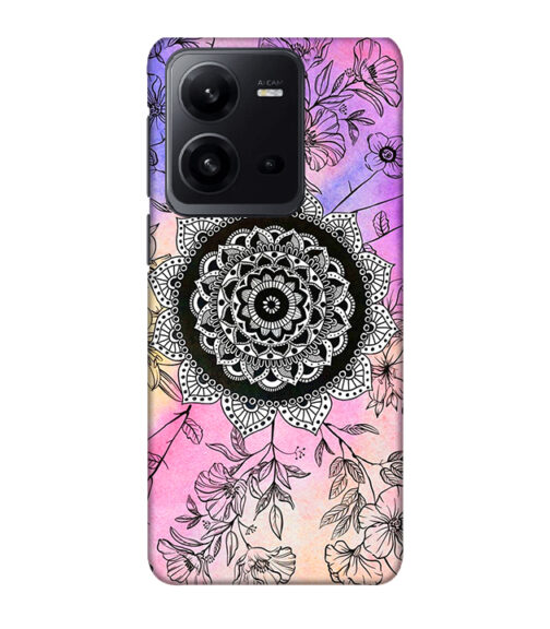 Creative rangoli pattern Vivo V25 Mobile Cover