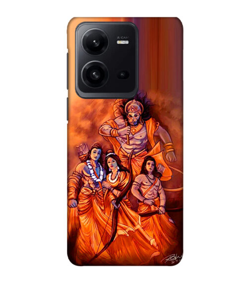Lords Hanuman with ram ji family Vivo V25 Mobile Cover