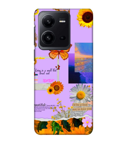Living with the world Vivo V25 Mobile Cover