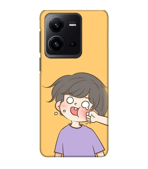 Yellow human graphics Vivo V25 Mobile Cover