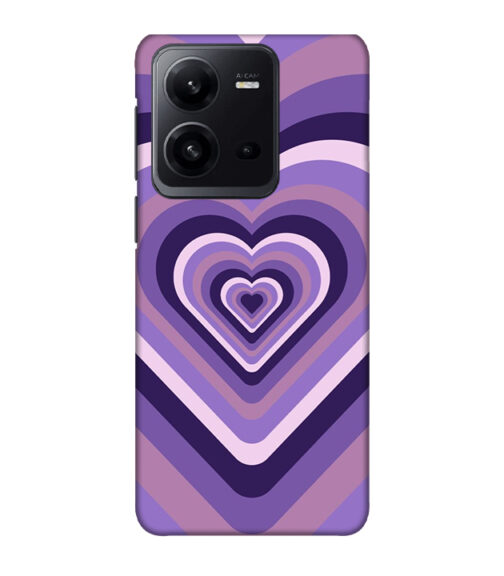 Heart vintage design with neural color Vivo V25 Mobile Cover