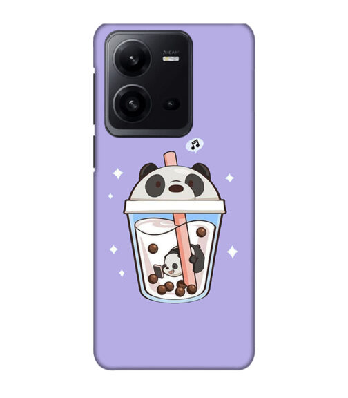 Panda Smoothie graphics Vivo V25 Mobile Cover