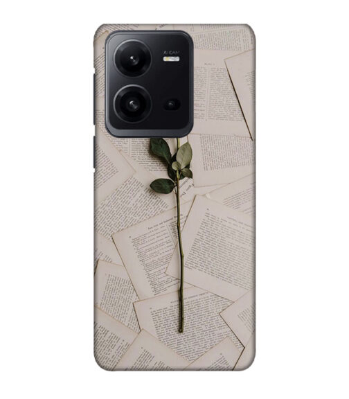 Memorable red rose with letter pages Vivo V25 Mobile Cover