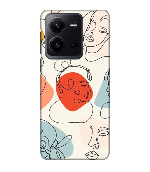 Beautiful lineart Vivo V25 Mobile Cover