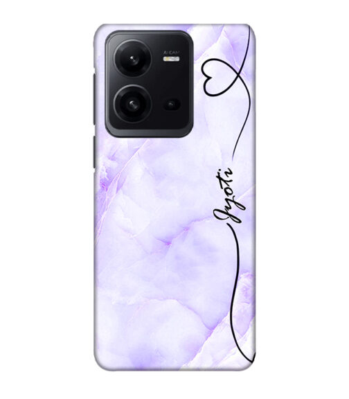 Purple Texture with jyoti text Vivo V25 Mobile Cover