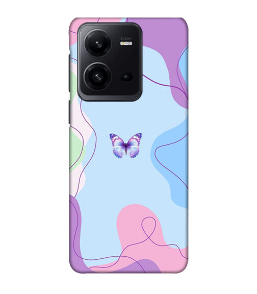 Butterfly with multicolor Vivo V25 Mobile Cover
