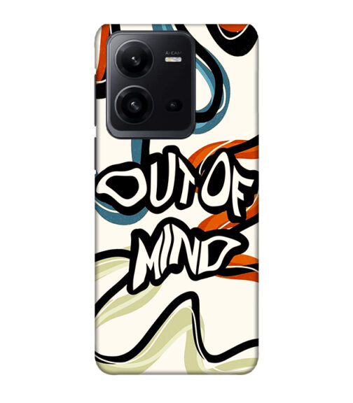 Abstract design with text Out of Mind Vivo V25 Mobile Cover