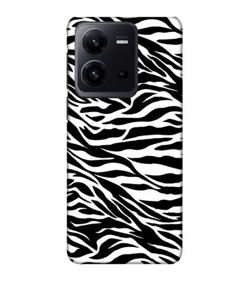 Black & white abstract design Vivo V25 Mobile Cover