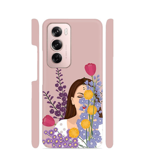 Girl in Flowers Oppo Reno 12 (5G) Mobile Cover