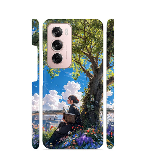 Landscape with Girl Oppo Reno 12 (5G) Mobile Cover