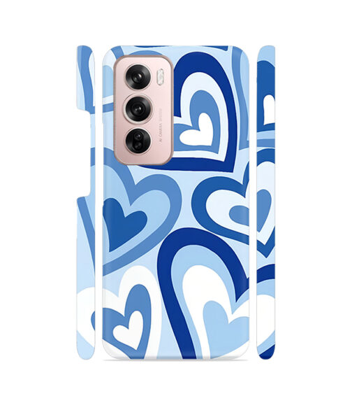 Blue Bliss Hearts Oppo Reno 12 (5G) Mobile Cover