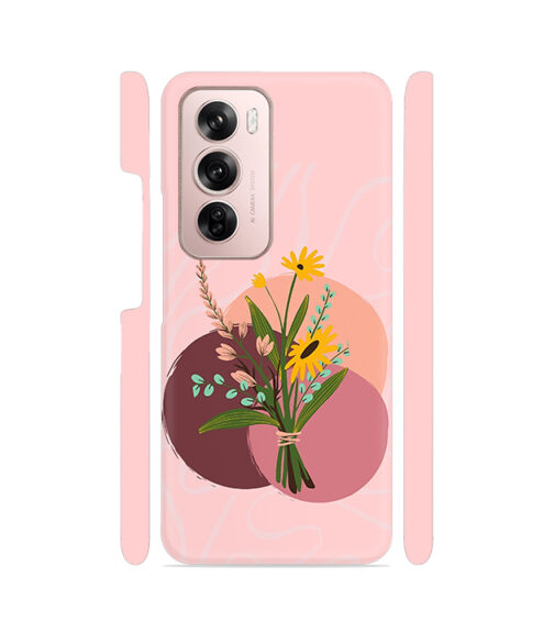 Sunflower Aesthetic Drawing Oppo Reno 12 (5G) Mobile Cover