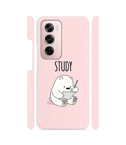 Study Cute Panda Oppo Reno 12 (5G) Mobile Cover