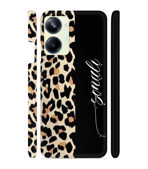 Half tiger skin & half black Pattern Realme 10 Pro 5G Mobile Cover