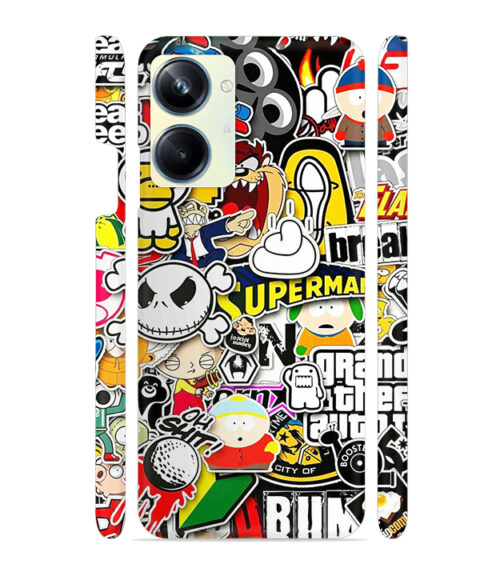 Cartoon style Realme 10 Pro 5G Mobile Cover