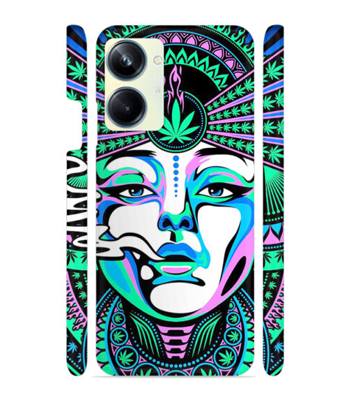 Marijuana theme artwork with beauty Realme 10 Pro 5G Mobile Cover