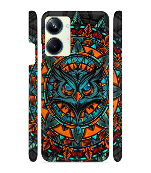 Ai generated owl face graphics Realme 10 Pro 5G Mobile Cover