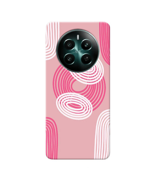 Pink and White Realme 12 Plus Mobile Cover