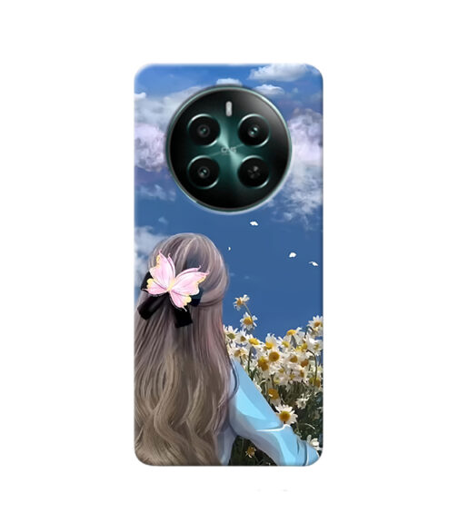 Aesthetic Girl with Daisies Realme 12 Plus Mobile Cover