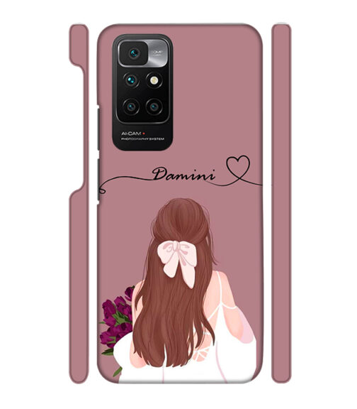 Sweet girl with back pose Redmi 10 Prime Mobile Cover