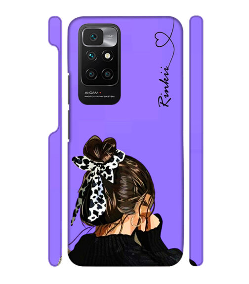 Girl with rinkii text Redmi 10 Prime Mobile Cover