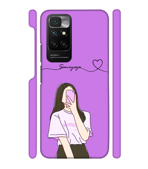 Girl gives mirror selfie pose Redmi 10 Prime Mobile Cover