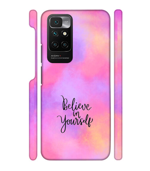 Colorfull background with text (Believe in youself) Redmi 10 Prime Mobile Cover