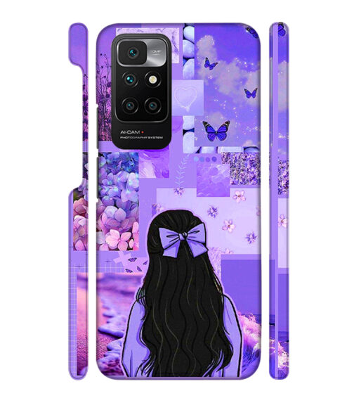 Girl with neon background Redmi 10 Prime Mobile Cover