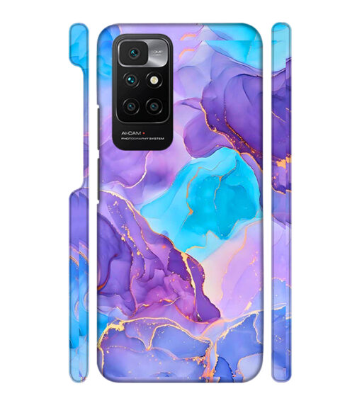 Abstract Multicolored marbel textured background Redmi 10 Prime Mobile Cover