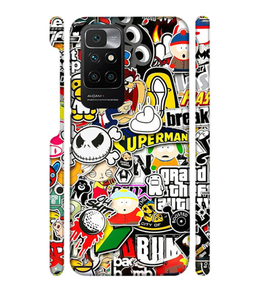 Cartoon style Redmi 10 Prime Mobile Cover