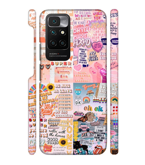 Vintage style multiple graphics Redmi 10 Prime Mobile Cover