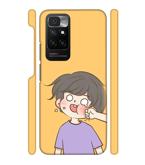 Yellow human graphics Redmi 10 Prime Mobile Cover