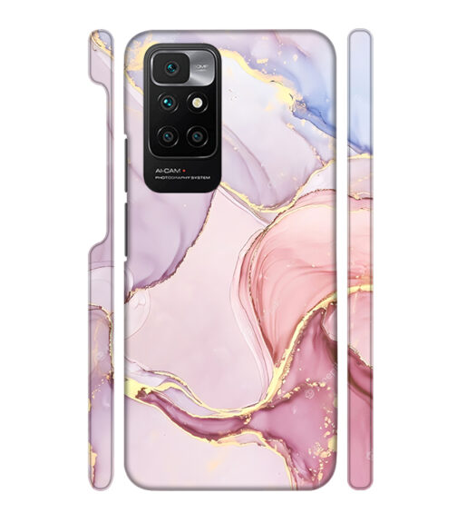 Pink abstract design with gold glitter Redmi 10 Prime Mobile Cover