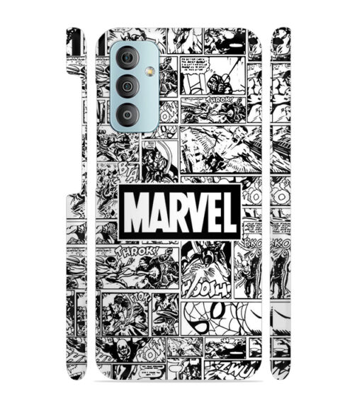 Marvel black and white abstract Samsung Galaxy F23 (5G) Mobile Cover