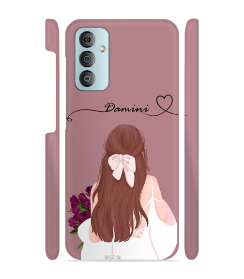 Sweet girl with back pose Samsung Galaxy F23 (5G) Mobile Cover