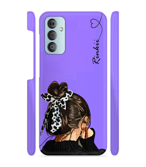 Girl with rinkii text Samsung Galaxy F23 (5G) Mobile Cover