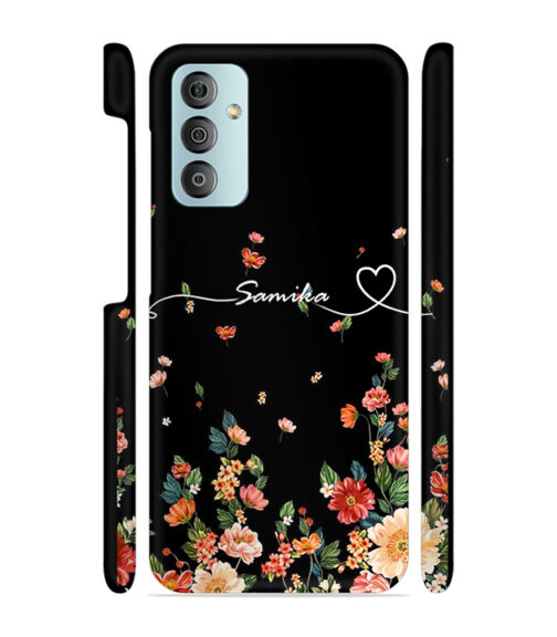 Floral design with samika text Samsung Galaxy F23 (5G) Mobile Cover