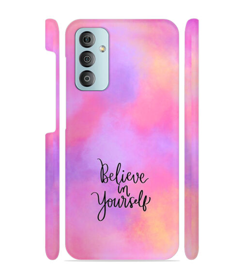 Colorfull background with text (Believe in youself) Samsung Galaxy F23 (5G) Mobile Cover