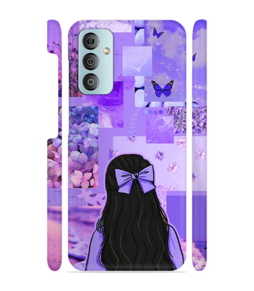 Girl with neon background Samsung Galaxy F23 (5G) Mobile Cover