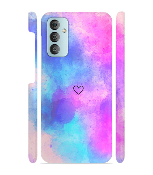 lineart of heart with smokie color Samsung Galaxy F23 (5G) Mobile Cover
