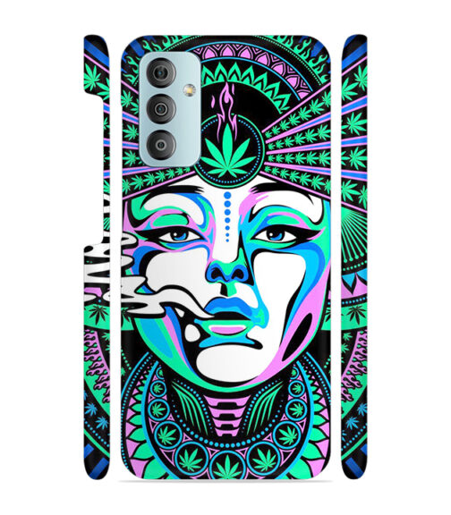 Marijuana theme artwork with beauty Samsung Galaxy F23 (5G) Mobile Cover