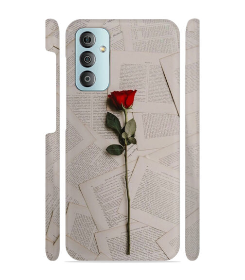 Memorable red rose with letter pages Samsung Galaxy F23 (5G) Mobile Cover