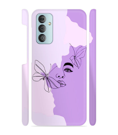 Face sketch with butterfly Samsung Galaxy F23 (5G) Mobile Cover