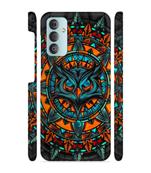 Ai generated owl face graphics Samsung Galaxy F23 (5G) Mobile Cover